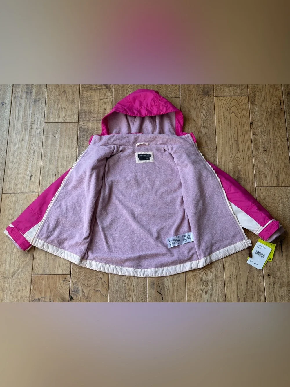 NEW Eddie Bauer Girls Colorblock Fleece Lined Jacket size 5